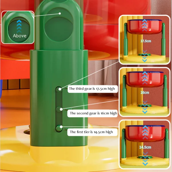 Adjustable Plastic Pet Bowl