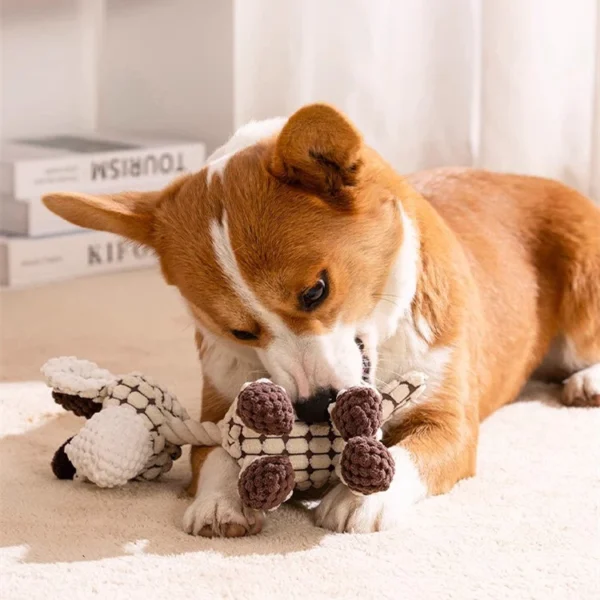 Interactive Squeaky Pet Plush Chew Toy
