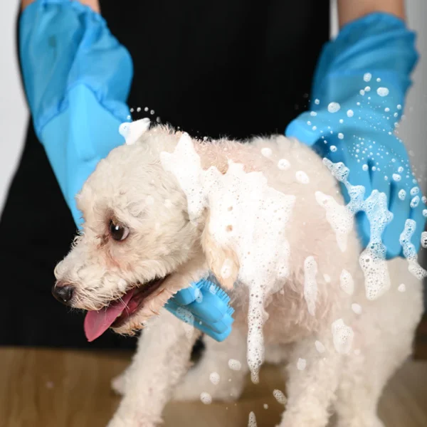 Pet Grooming Bath Silicone Glove