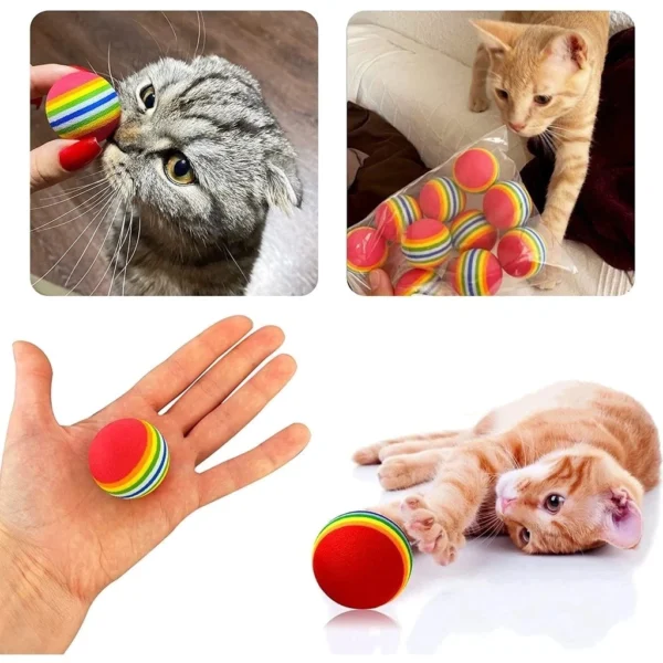 my-11134207-7ras9-m2kefugt9osdbf 42MM EVA Pet Rainbow Bouncy Foam Ball
