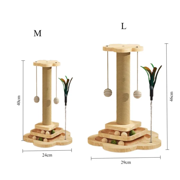4 in 1 Cat Scratcher Board Pad with Track Balls Toys